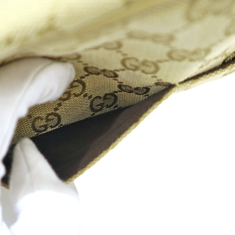 Gucci One Handle GG Canvas Handbag Beige Yellow - Picture 8 of 10